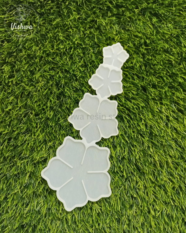 3D 4 Cavity Flower Mould