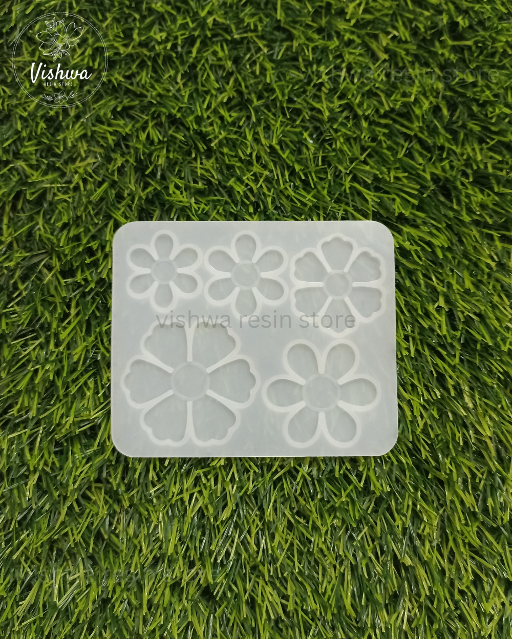 5 cavity flower mould
