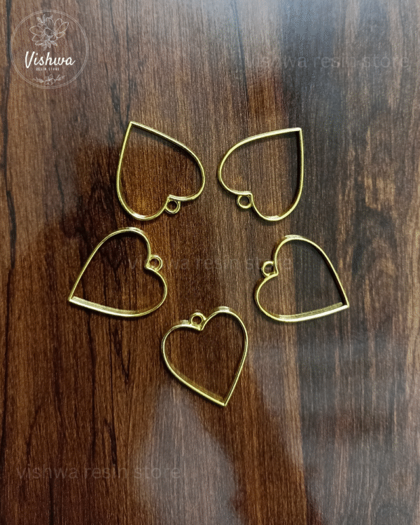 Heart Bazels – Gold (Pack of 5)
