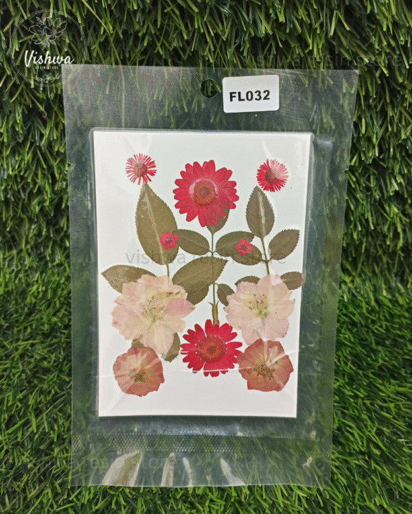 13 In 1 Pressed Flowers - Red Theme