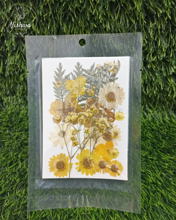25 In 1 Pressed Flowers - Yellow Theme